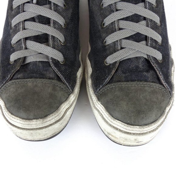 Converse Premium Post Hi Top Sneakers Women 9 Denim Blue Gray Stripes 139906C - Picture 15 of 15